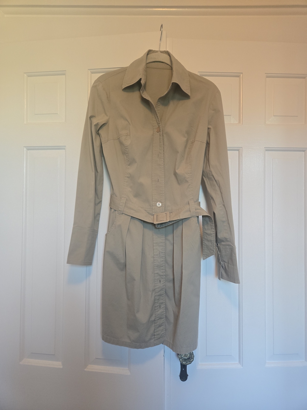United Colors Of Benetton Beige Belted Trench Dress